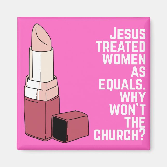 Equal in His Eyes – Christian Square Magnet (Front)