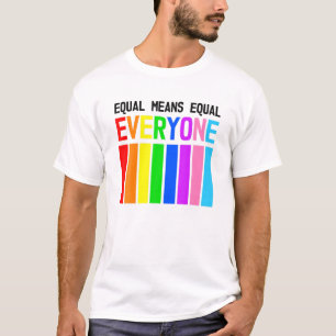 Equal Means Equal - Everyone - Pride Flags T-Shirt