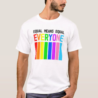 Equal Means Equal - Everyone - Pride Flags T-Shirt