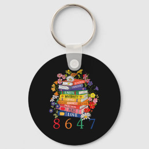 Equal Rights Book Flower 8647 Women Rights Feminis Key Ring