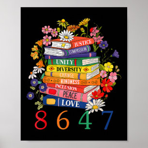 Equal Rights Book Flower 8647 Women Rights Feminis Poster