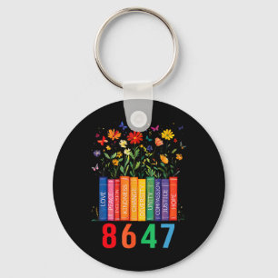 Equal Rights Book Flower Trump Women Rights Femini Key Ring
