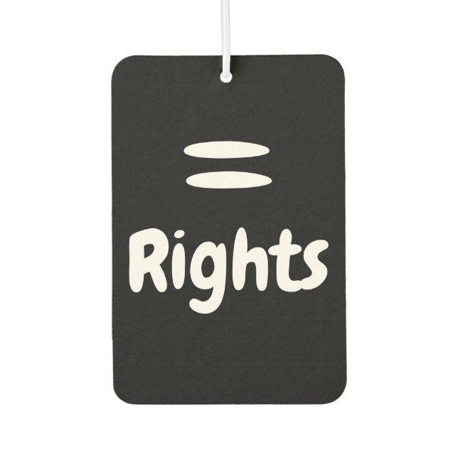Equal Rights Car Air Freshener (Front)
