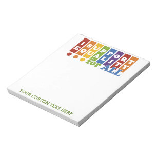 Equal Rights custom notepad