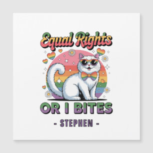 Equal Rights – Funny Cute White Cat LGBTQ Pride