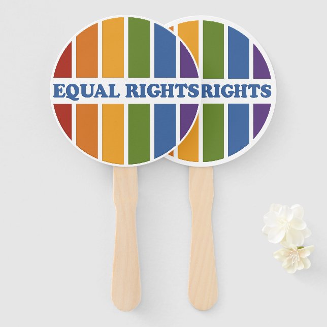 Equal Rights hand fans (Front and Back)