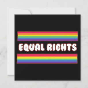 Equal rights. LGBT+pride. rainbow flag Card