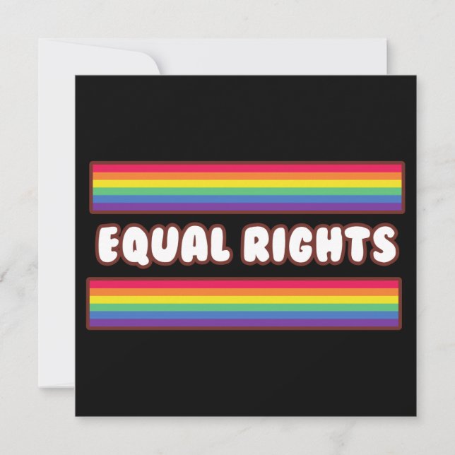 Equal rights. LGBT+pride. rainbow flag   Card (Front)