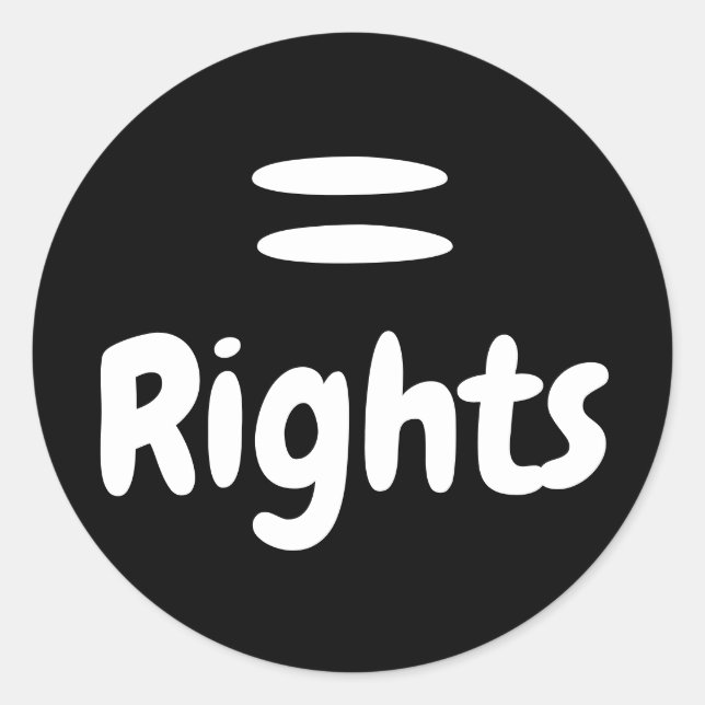 Equal Rights Logo Classic Round Sticker (Front)