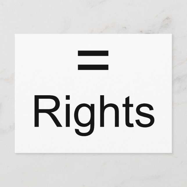 Equal Rights Postcard (Front)