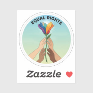 Equal Rights Rainbow Flower – Diversity and Unity