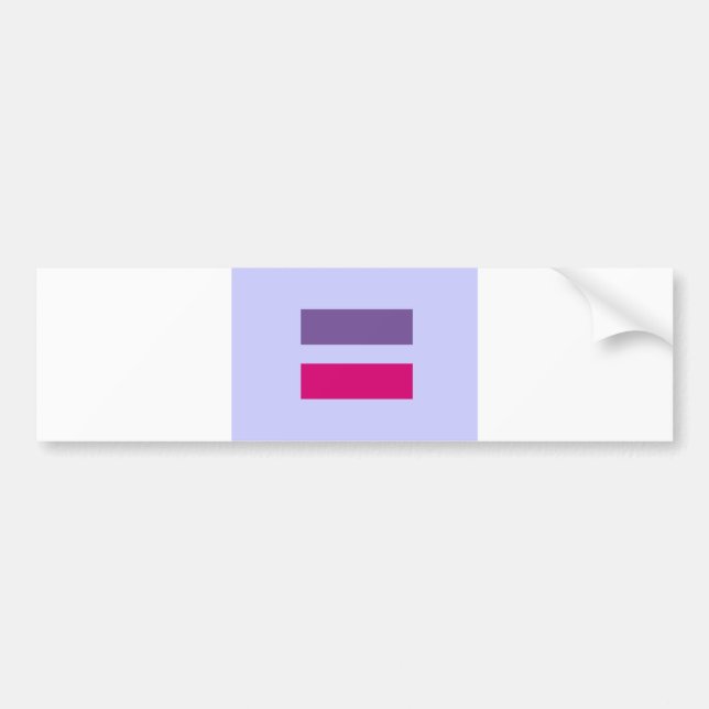 equal sign symbol marriage equality gay bisexual bumper sticker (Front)