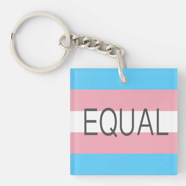 EQUAL Transgender Flag Key Ring (Front)