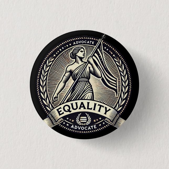 Equality Advocate Justice Button (Front)