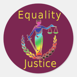 Equality and Justice Classic Round Sticker