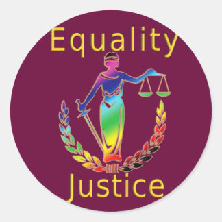 Equality and Justice Classic Round Sticker