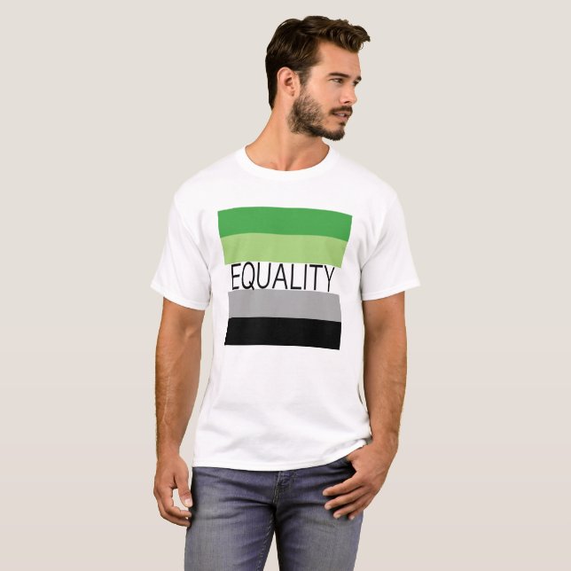 EQUALITY Aromantic Flag T-Shirt (Front Full)