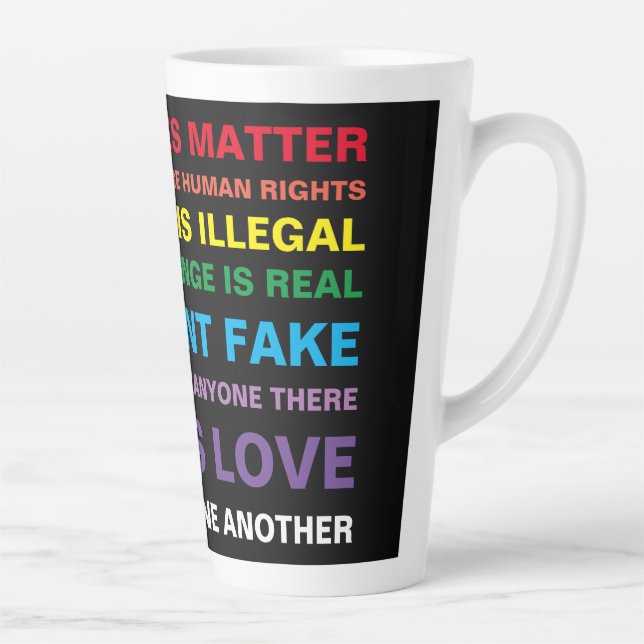 equality  black lives matter pride coffee mug (Right)