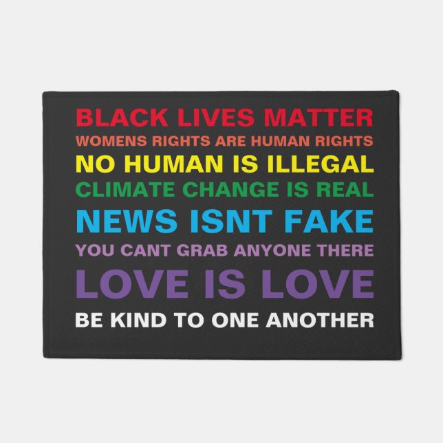 equality  black lives matter pride door mat 18x24 (Front)