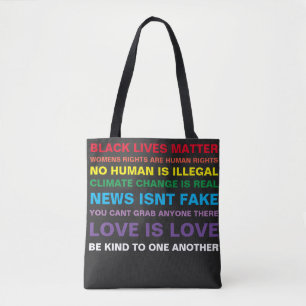 equality  black lives matter pride tote bag