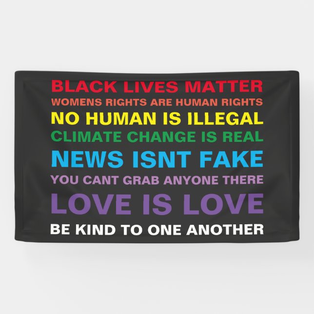 equality  black lives matter pride vinyl banner (Horizontal)