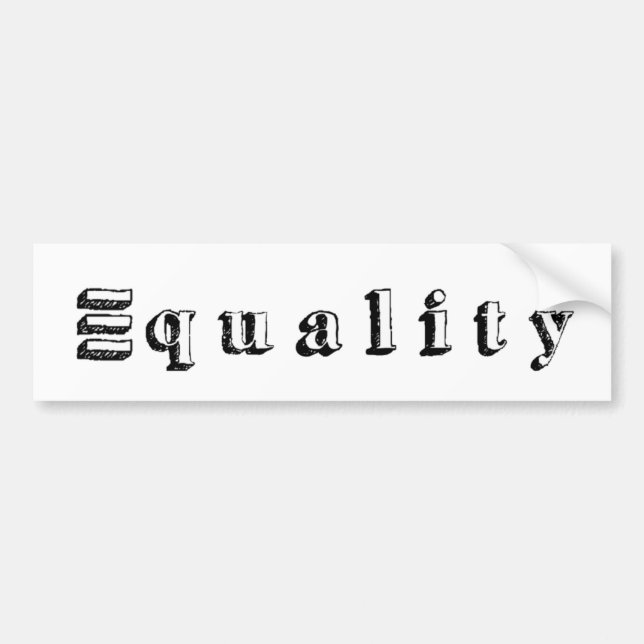 equality bumper sticker (Front)
