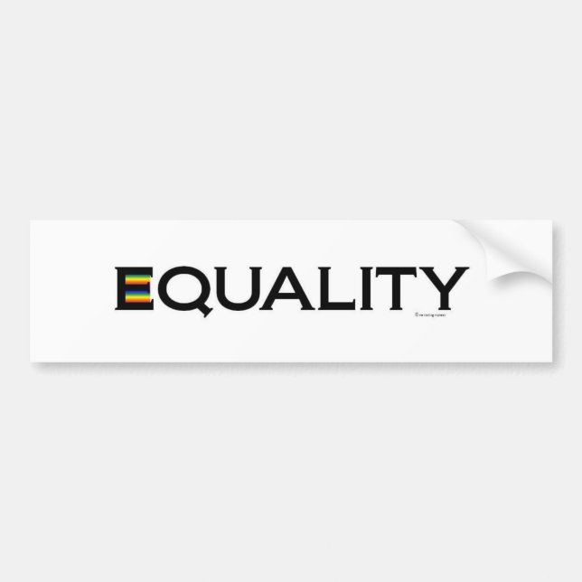 EQUALITY Bumper Sticker (Front)