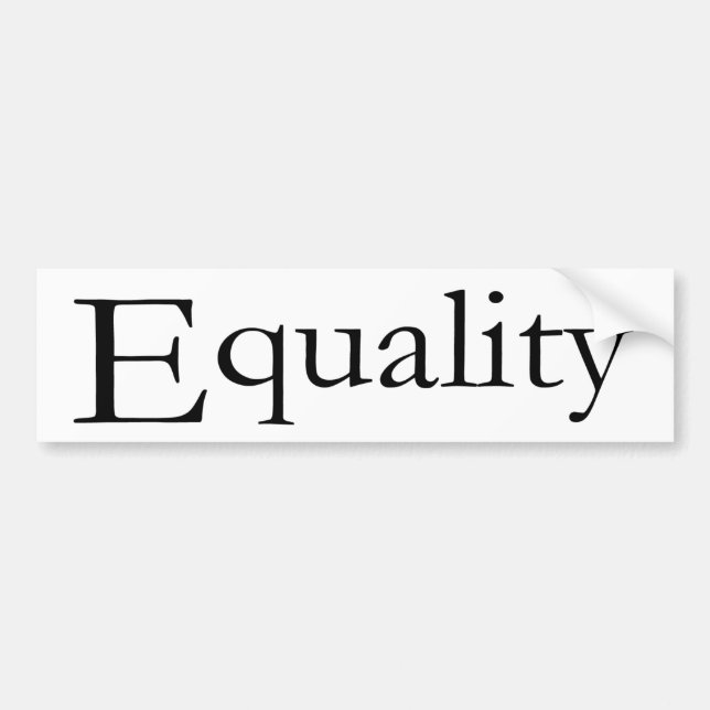 Equality Bumper Sticker (Front)