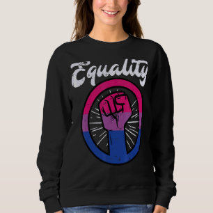 Equality Fist Bisexual Bi Pride Stuff Flag Lgbtq M Sweatshirt