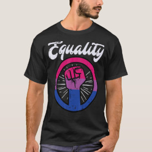 Equality Fist Bisexual Bi Pride Stuff Flag Lgbtq M T-Shirt