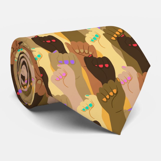 Equality Fists Tie (Rolled)