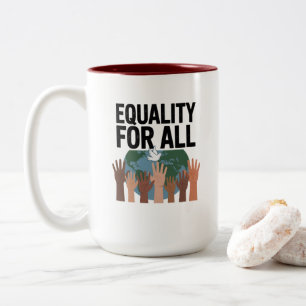 Equality For All – Human Rights Day 2025 Two-Tone Coffee Mug
