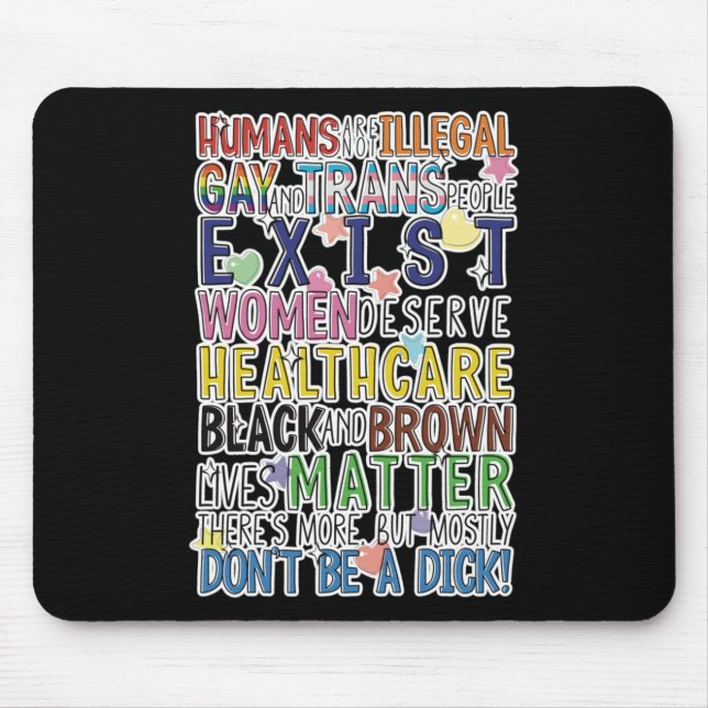 Equality For All - Much Love Sticker  Mouse Mat (Front)
