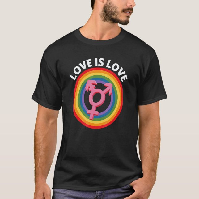Equality Gay Pride 2022 Rainbow LGBTQ Flag Love Is T-Shirt (Front)