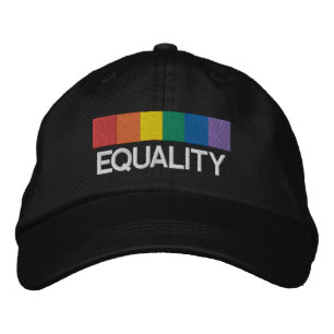Equality Gay Pride Rainbow Embroidered Hat