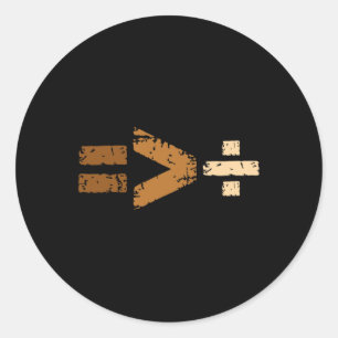 Equality Greater Than Division Equal Rights Math S Classic Round Sticker