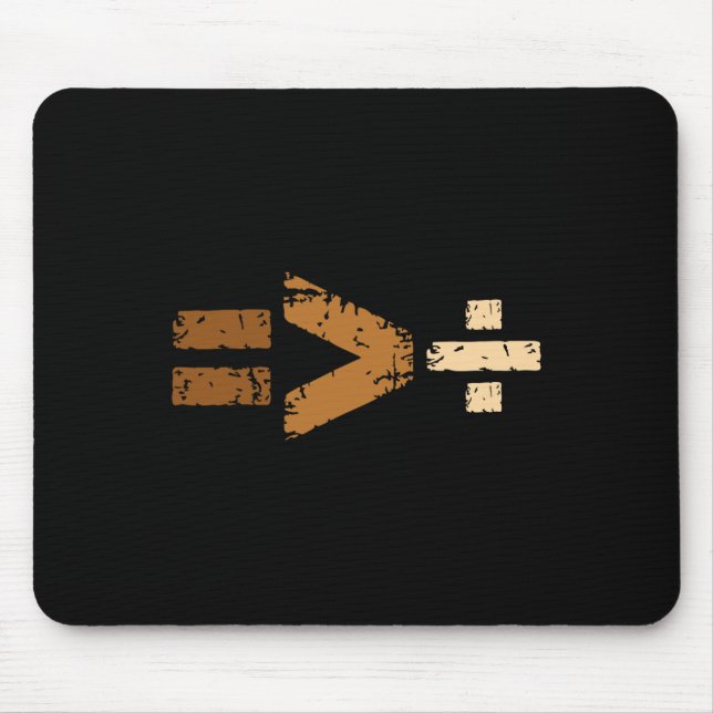 Equality Greater Than Division Equal Rights Math S Mouse Mat (Front)