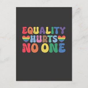 Equality Hurts No One LGBT Human Right Invitation Postcard