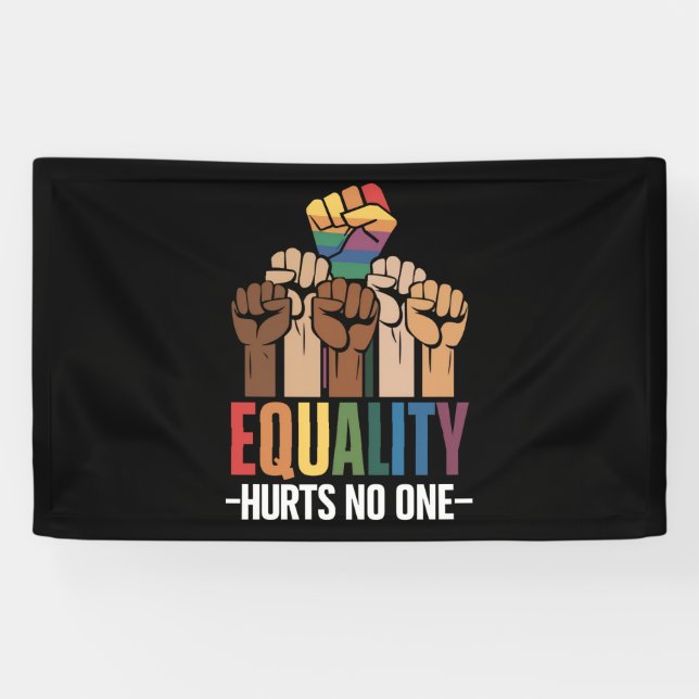 Equality Hurts No One LGBTQ Pride Human Rights Banner (Horizontal)