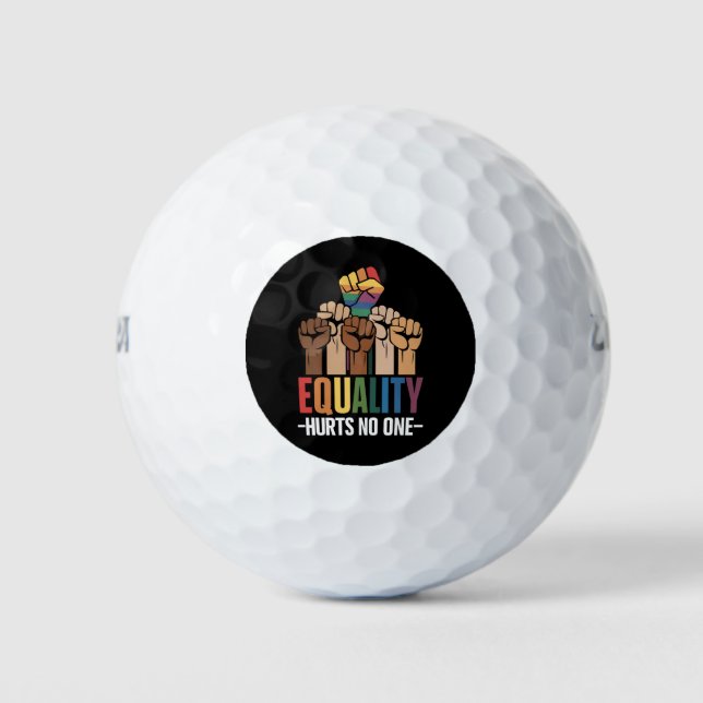 Equality Hurts No One LGBTQ Pride Human Rights Golf Balls (Front)