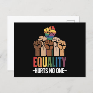 Equality Hurts No One LGBTQ Pride Human Rights Postcard