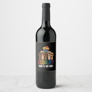 Equality Hurts No One LGBTQ Pride Human Rights Wine Label