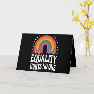 Equality Hurts No One Rainbow Equal Rights Groovy Card