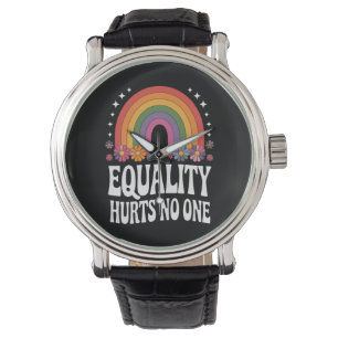 Equality Hurts No One Rainbow Equal Rights Groovy Watch