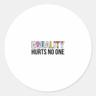 Equality Hurts No One Vintage Pride Shirt Design_1 Classic Round Sticker