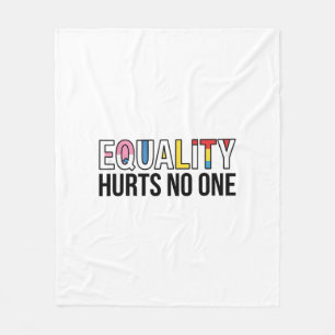 Equality Hurts No One Vintage Pride Shirt Design_1 Fleece Blanket