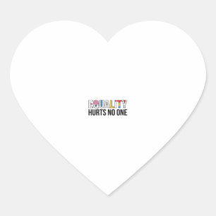 Equality Hurts No One Vintage Pride Shirt Design_1 Heart Sticker
