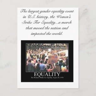 EQUALITY, I AM WOMAN ANNOUNCEMENT POSTCARD
