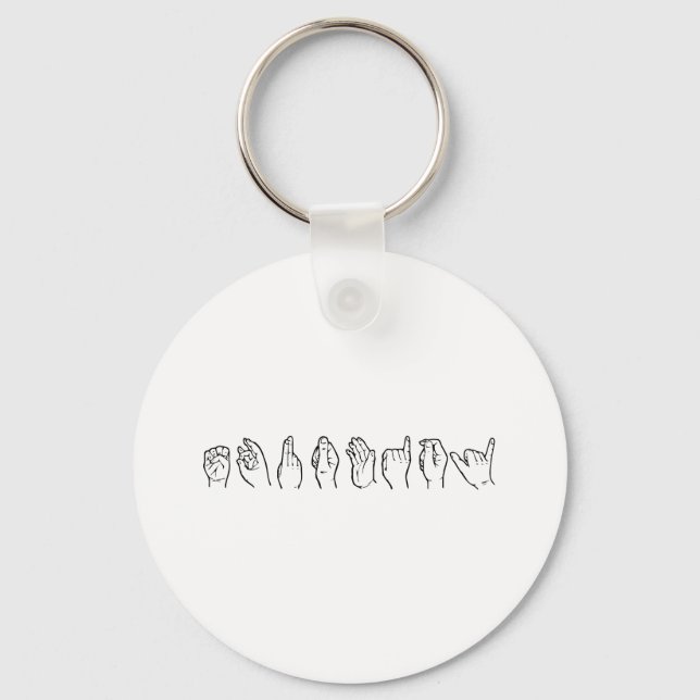 EQUALITY IN SIGN LANGUAGE -.png Key Ring (Front)