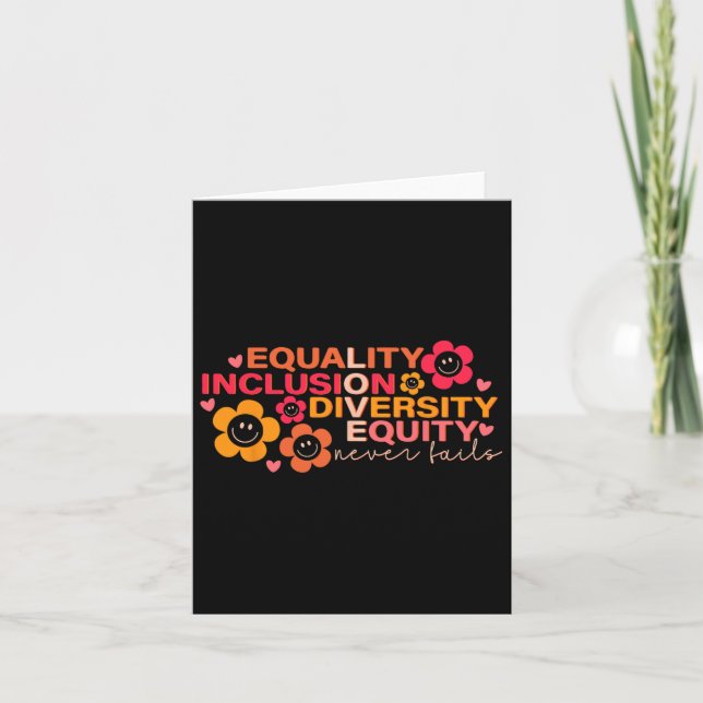 Equality Inclusion Diversity Equity Puzzle Autism  Card (Front)
